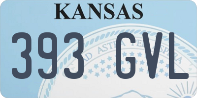 KS license plate 393GVL