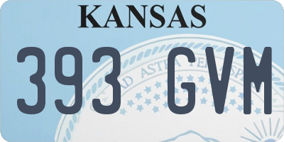 KS license plate 393GVM