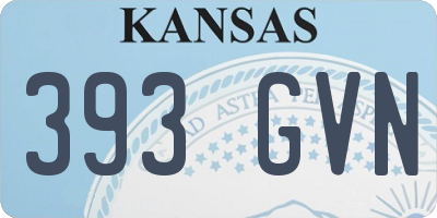 KS license plate 393GVN