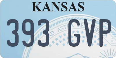 KS license plate 393GVP