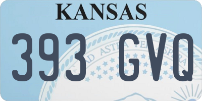 KS license plate 393GVQ