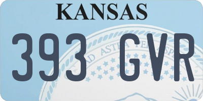 KS license plate 393GVR