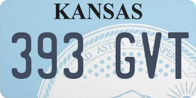 KS license plate 393GVT