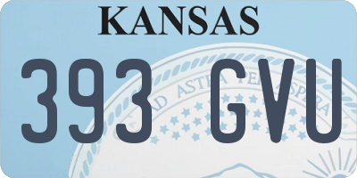 KS license plate 393GVU