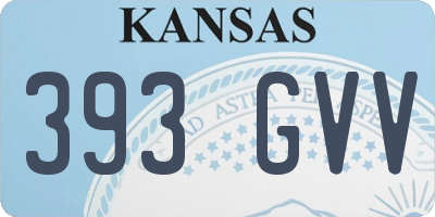 KS license plate 393GVV