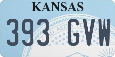 KS license plate 393GVW