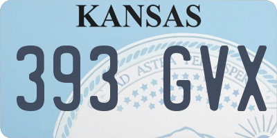 KS license plate 393GVX