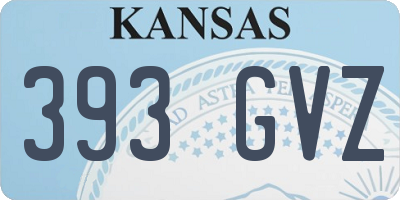 KS license plate 393GVZ