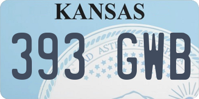 KS license plate 393GWB