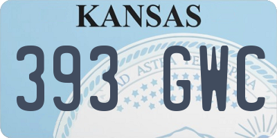 KS license plate 393GWC