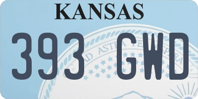 KS license plate 393GWD