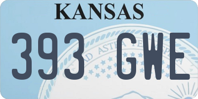 KS license plate 393GWE