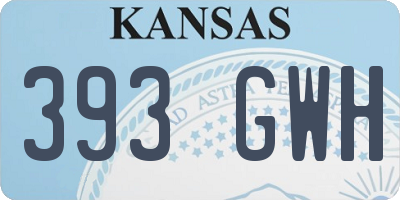 KS license plate 393GWH