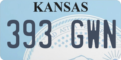 KS license plate 393GWN