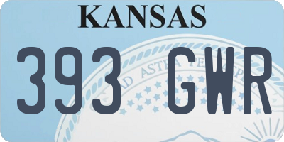 KS license plate 393GWR