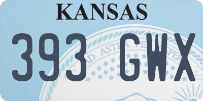 KS license plate 393GWX