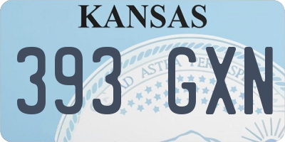 KS license plate 393GXN