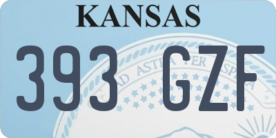 KS license plate 393GZF