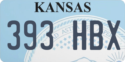 KS license plate 393HBX