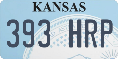 KS license plate 393HRP