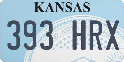 KS license plate 393HRX