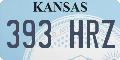 KS license plate 393HRZ