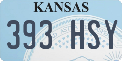 KS license plate 393HSY