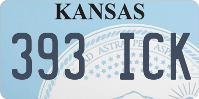 KS license plate 393ICK