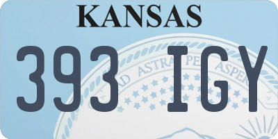 KS license plate 393IGY