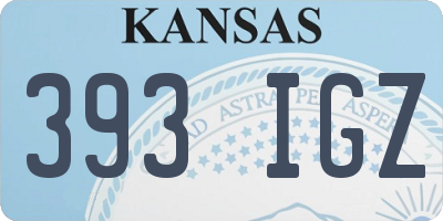 KS license plate 393IGZ