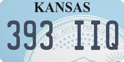 KS license plate 393IIQ