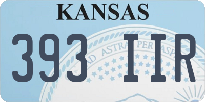 KS license plate 393IIR