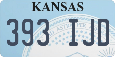 KS license plate 393IJD
