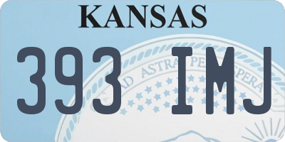 KS license plate 393IMJ