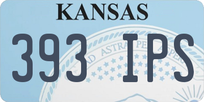KS license plate 393IPS