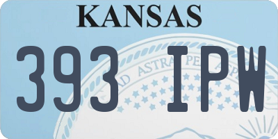 KS license plate 393IPW