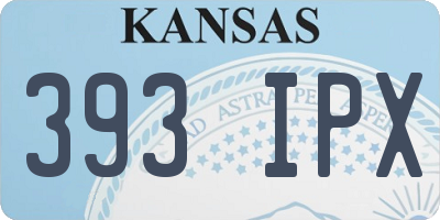 KS license plate 393IPX