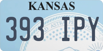 KS license plate 393IPY