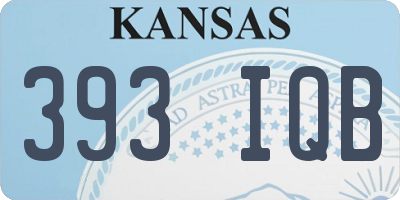 KS license plate 393IQB