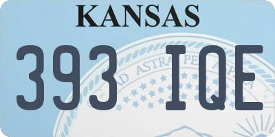 KS license plate 393IQE
