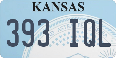 KS license plate 393IQL