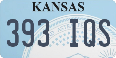 KS license plate 393IQS