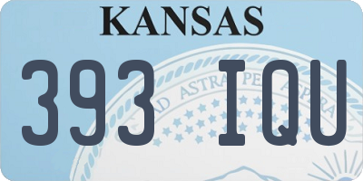 KS license plate 393IQU