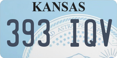 KS license plate 393IQV