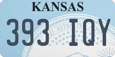 KS license plate 393IQY