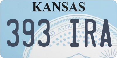 KS license plate 393IRA