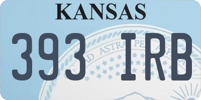 KS license plate 393IRB