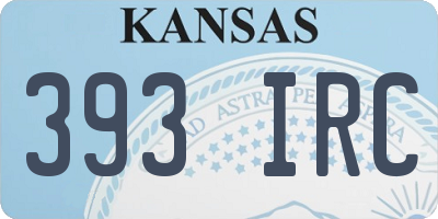 KS license plate 393IRC