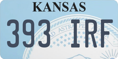 KS license plate 393IRF