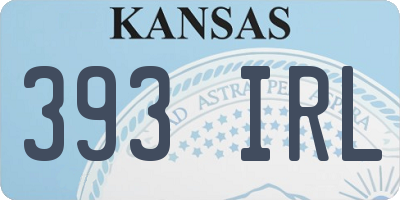 KS license plate 393IRL